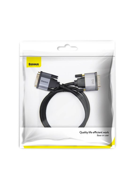 Кабель Enjoyment Series DVI Male To DVI Male bidirectional Adapter Cable |1M| (CAKSXQ0G) Baseus (279827243)