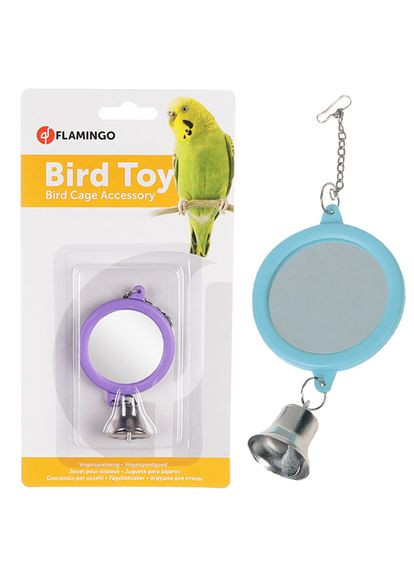Игрушка для попугаев Karlie Mirror Round + Bell (5400274258964) Flamingo (279567325)