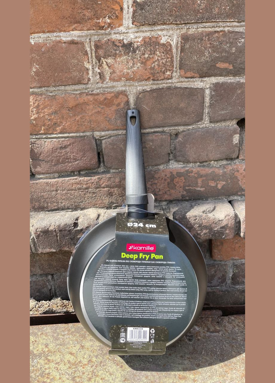 Сотейник 24см с гранитным покрытием для индукции и газа KM-4134 Kamille (342117472)