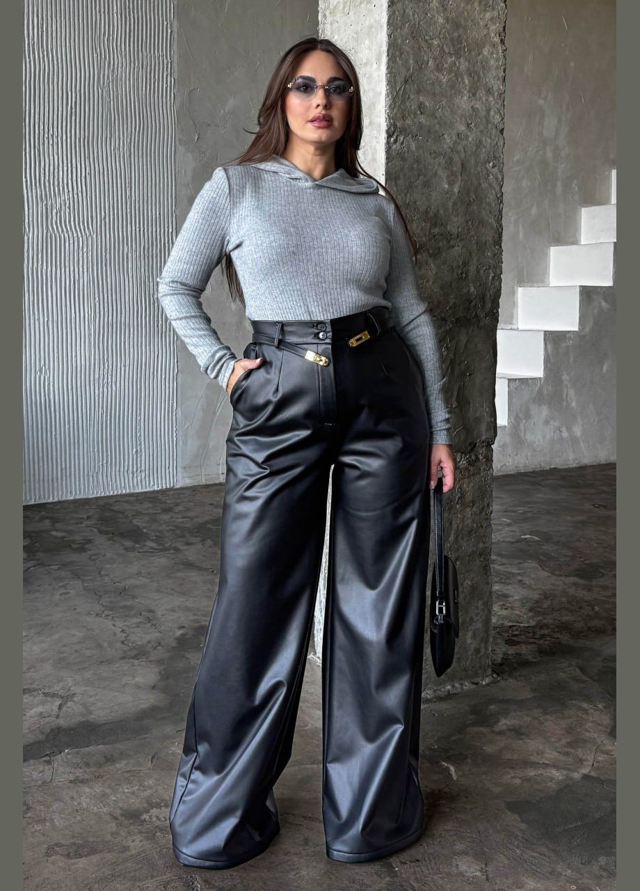 Брюки черного цвета без ремня Jadone Fashion (308284257)