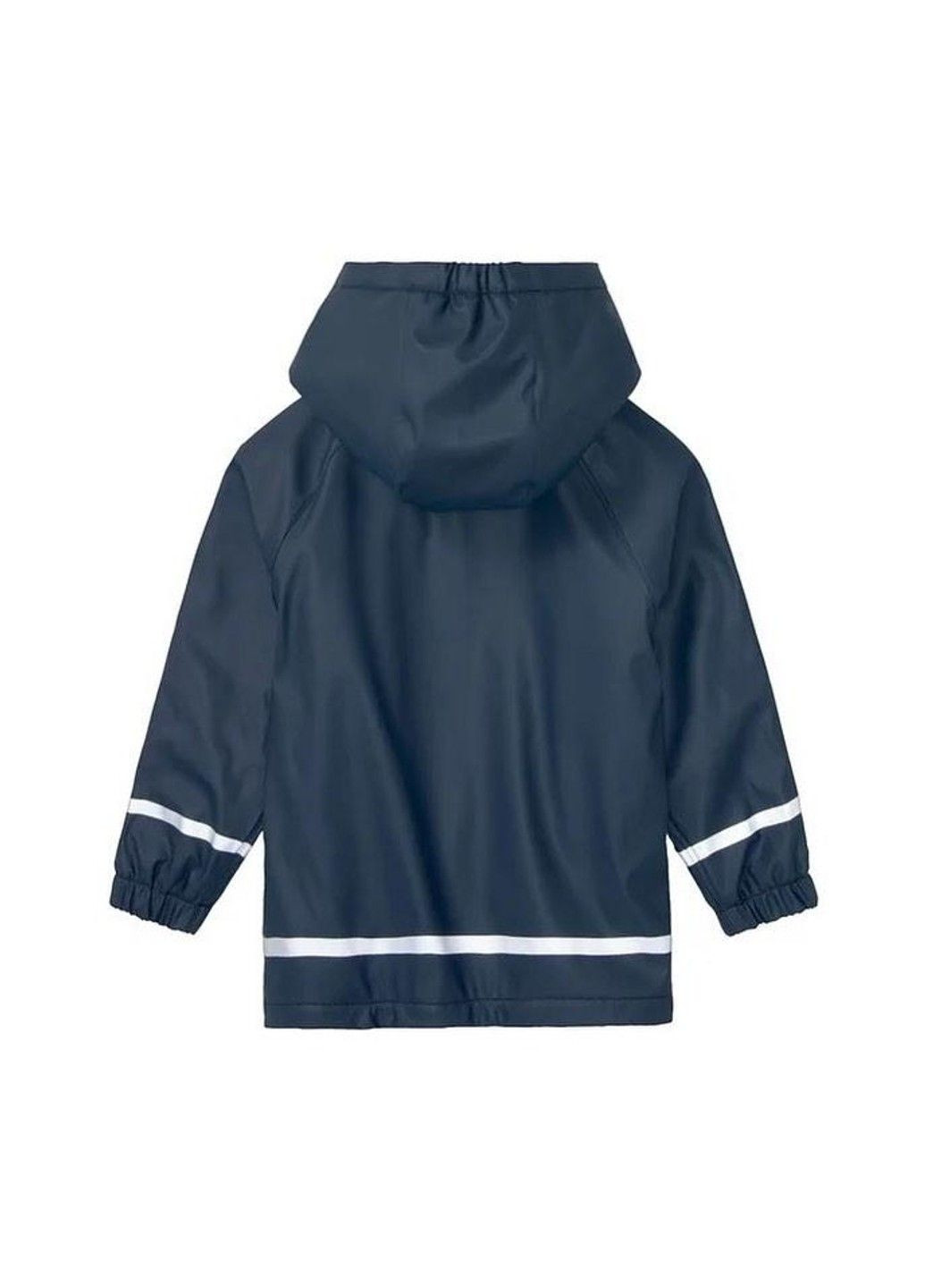 Куртка дощовик водонепроникна на флісовій підкладці утеплена з сердечками на дівчинку,синя Lupilu (333334176)