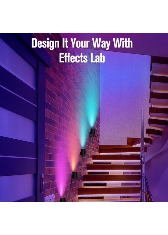 Настенная LED лампа RGB Intelligent wall lamp 6 pcs with Bluetooth European plug with app Epik (369668279)