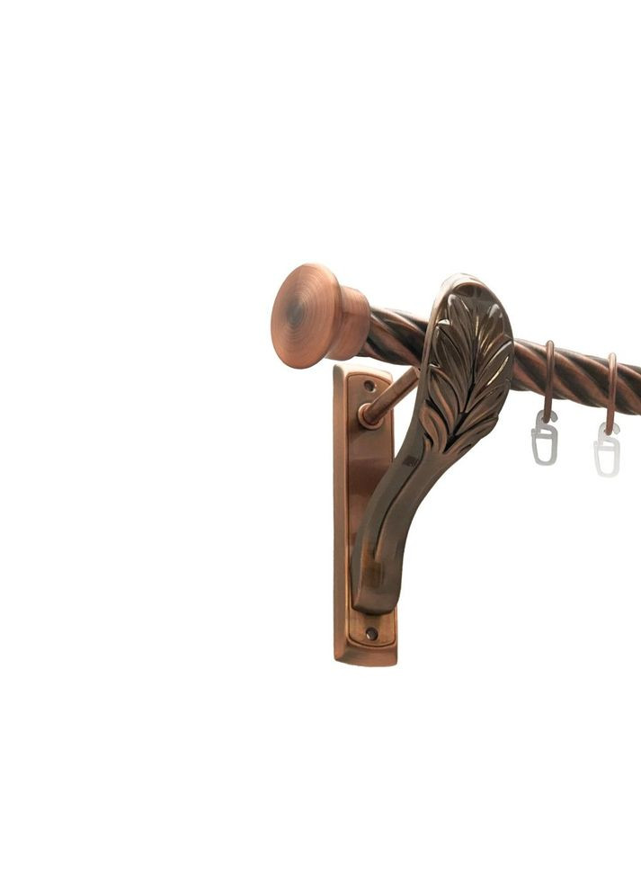 Карниз Дуо металевий однорядний ретро скручена труба Мідь 25 мм 200 см (00-00021792) ORVIT (300692885)