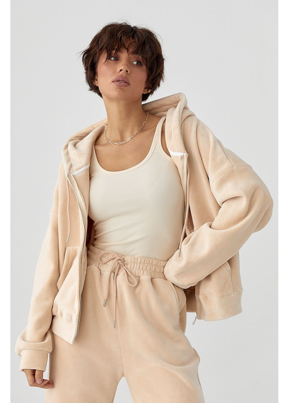 Спортивный костюм из двустороннего флиса - коричневый цвет Lurex (364967647)