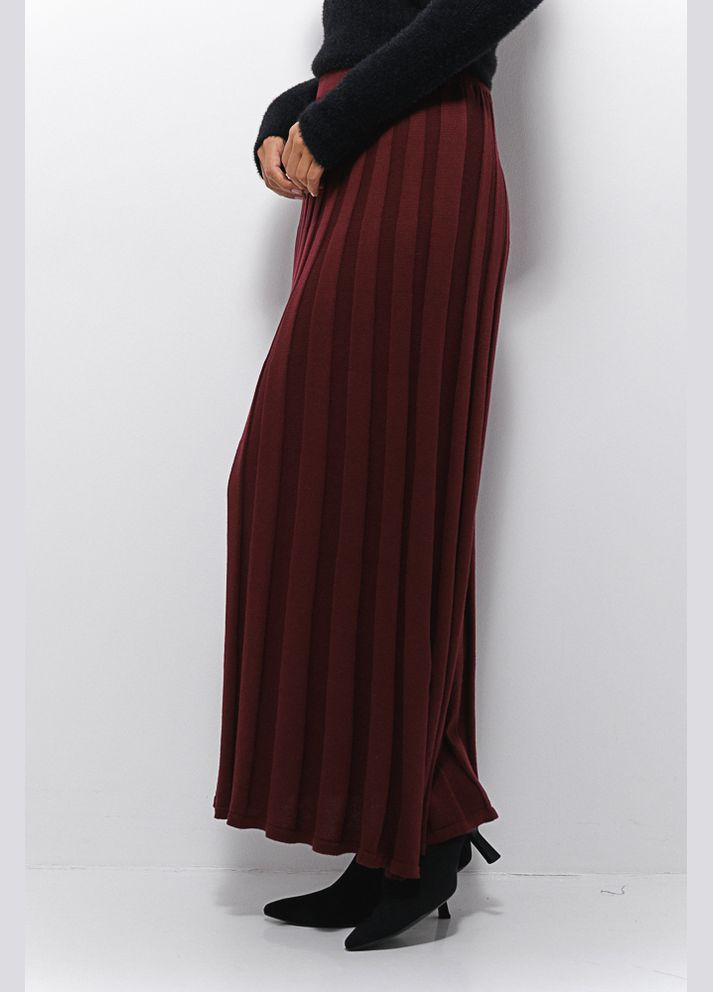 Довга в'язана спідниця з ефектом пліссе кольору хакі Arjen (304251308)