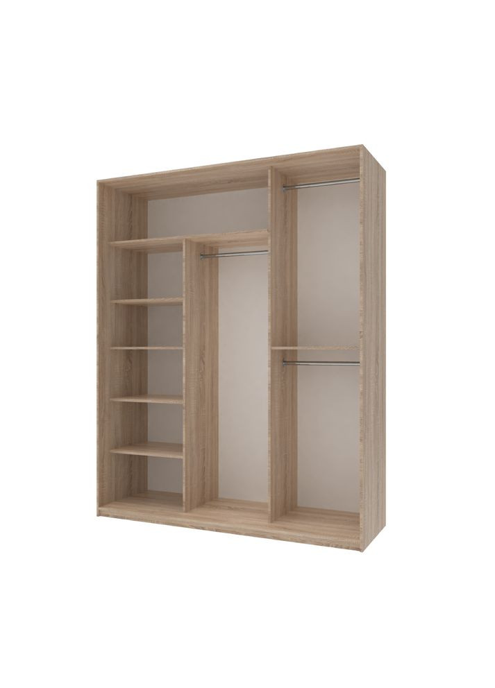 Шафа-купе трьохдверна Сіті Лайт 180х60х225 см /3 Дзеркала (DRS-011094) Doros (323485058)