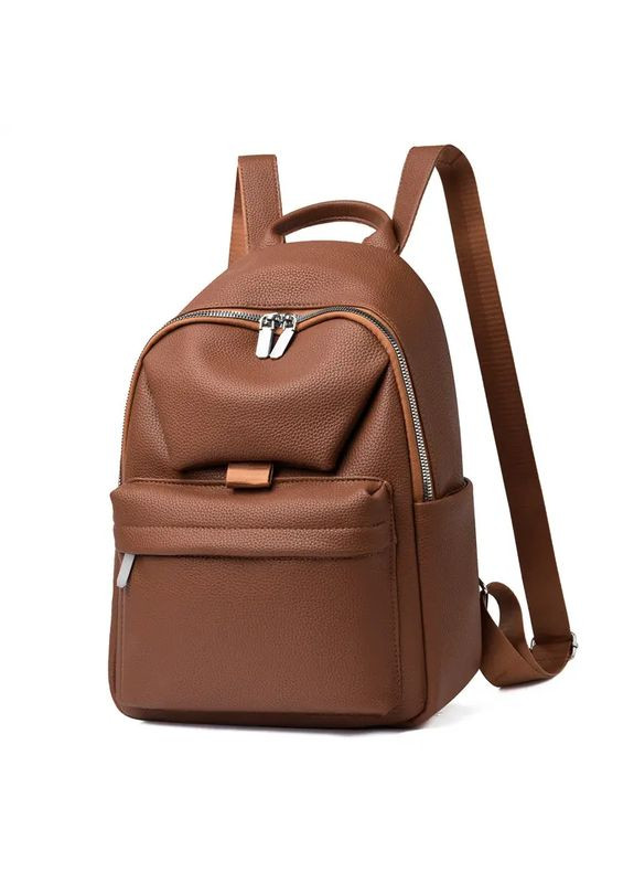 Жіночий рюкзак Liora з водонепроникної екошкіри в коричневому кольорі з регульованими лямками LR 2535 BR No Brand (332983824)
