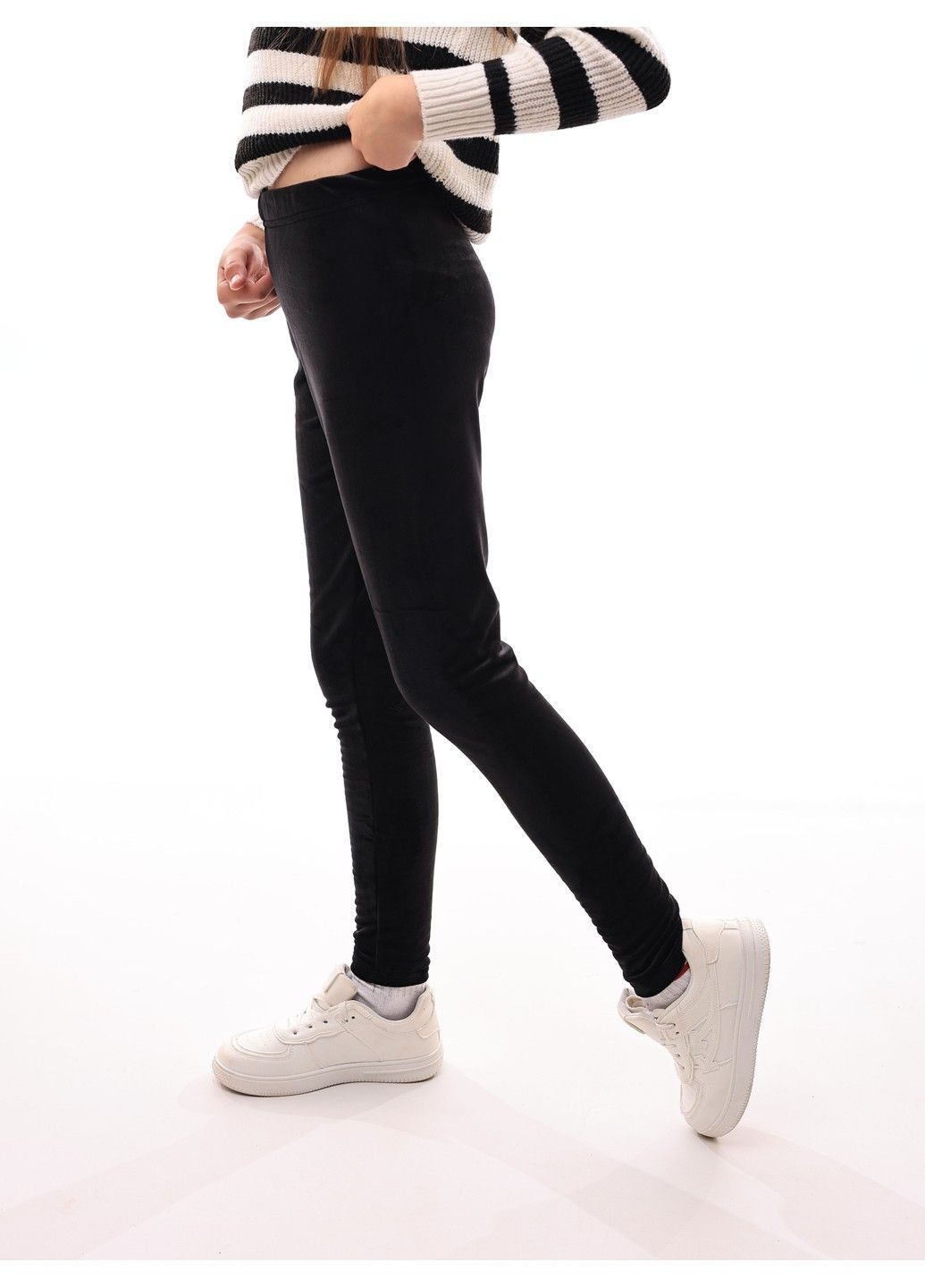 Черные лосины для девочки подростка No Brand