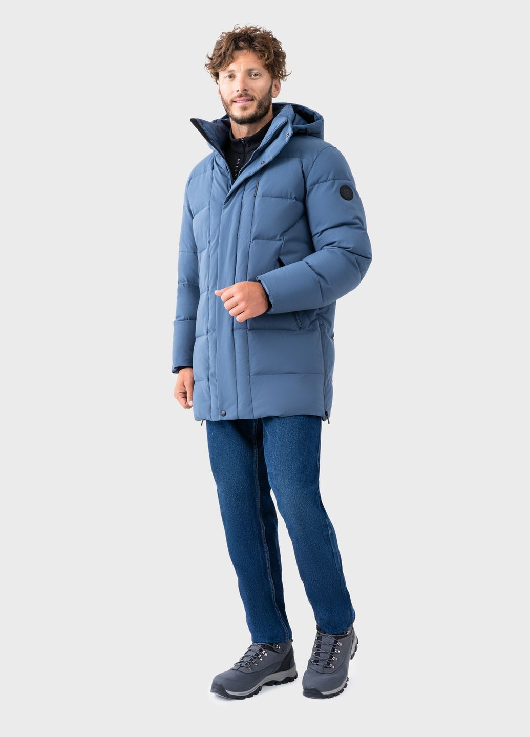 Блакитна зимня куртка блакитна з технологією "water resistanse" 3xl Avecs