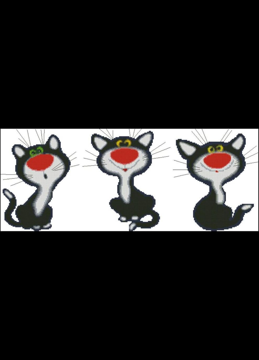 Набор для вышивки крестиком. Размер: 46*18 см Котики Лоскуток (315362198)