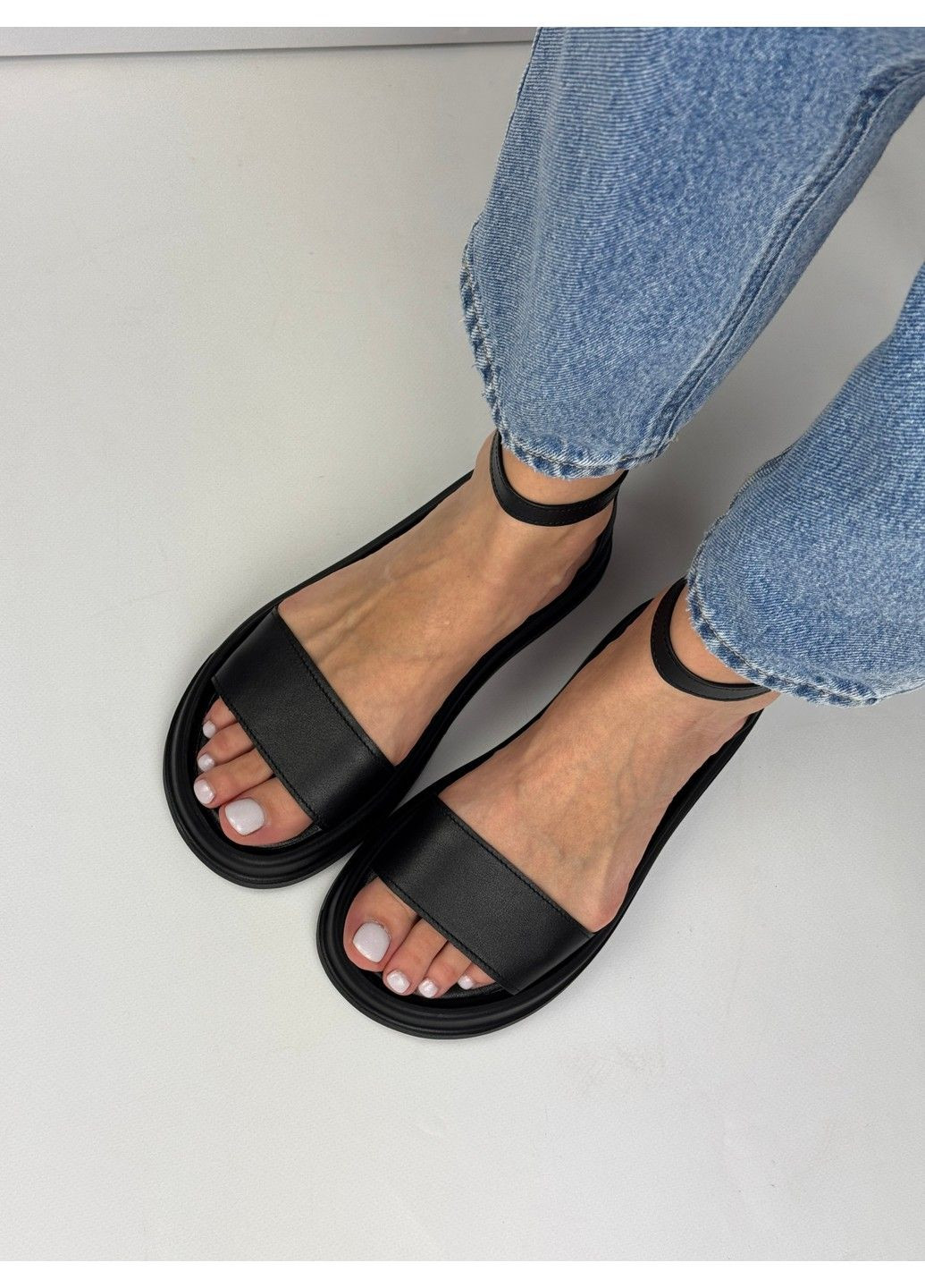 343 Босоніжки Шкіряні Чорні Mermaid (335365736)