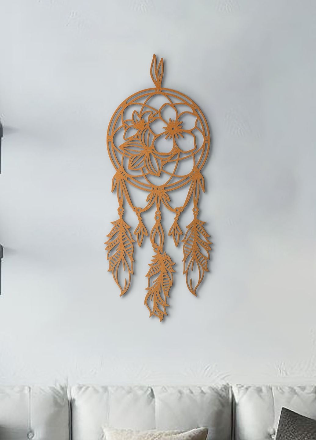 Декор в кімнату, сучасна картина на стіну "Квіткові сни", стиль лофт 60х25 см Woodyard (292112193)