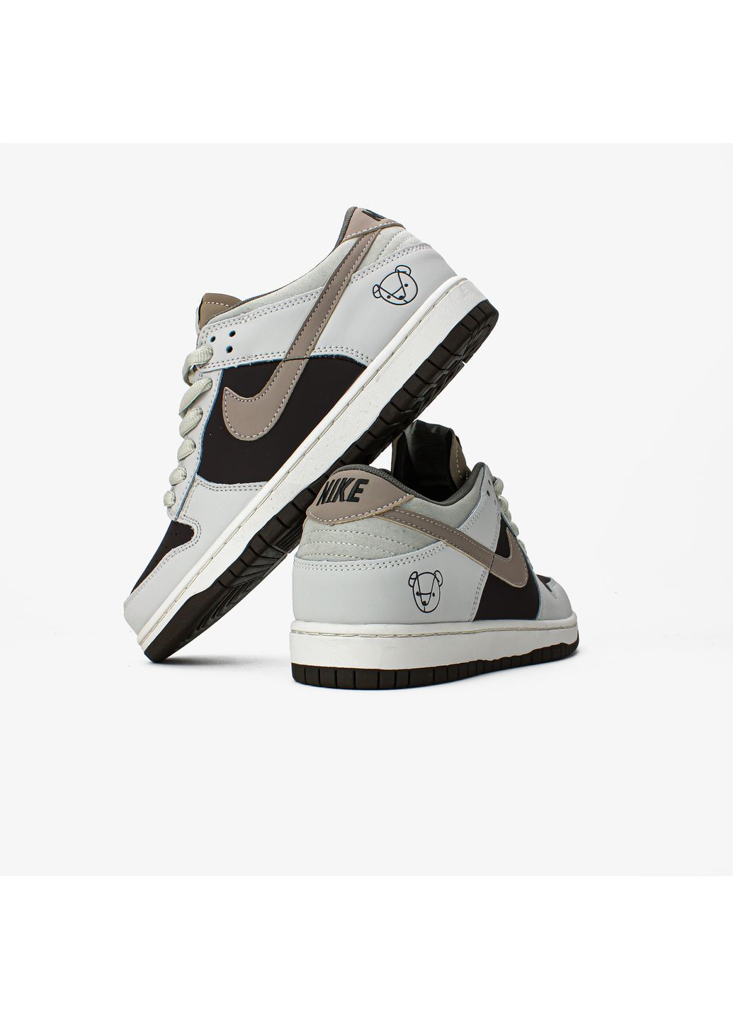 Кроссовки женские и мужские Nike SB Dunk Low Teddy Bear beige brown | Найк СБ Данк низкие бежевые коричневые No Brand бежевые демисезоны (368194282)