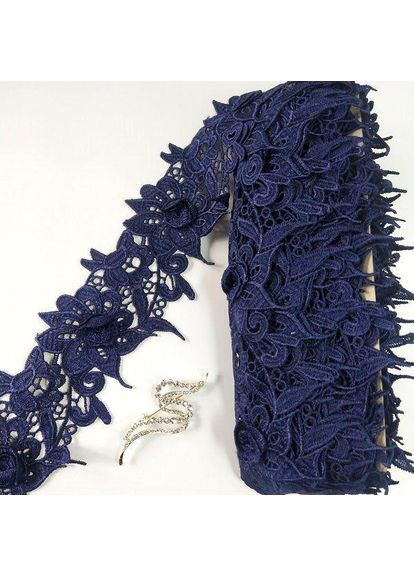 Мереживо макраме 8,5 см (9 м) колір-синій (42-HL1436-2) Plus-plus (352746153)