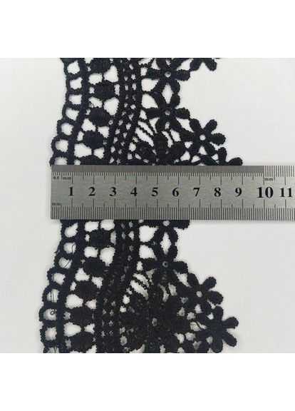 (1 метр) Мереживо макраме Sindtex 9 см колір - чорний (14 м-L0460-3) Plus-plus (352749844)