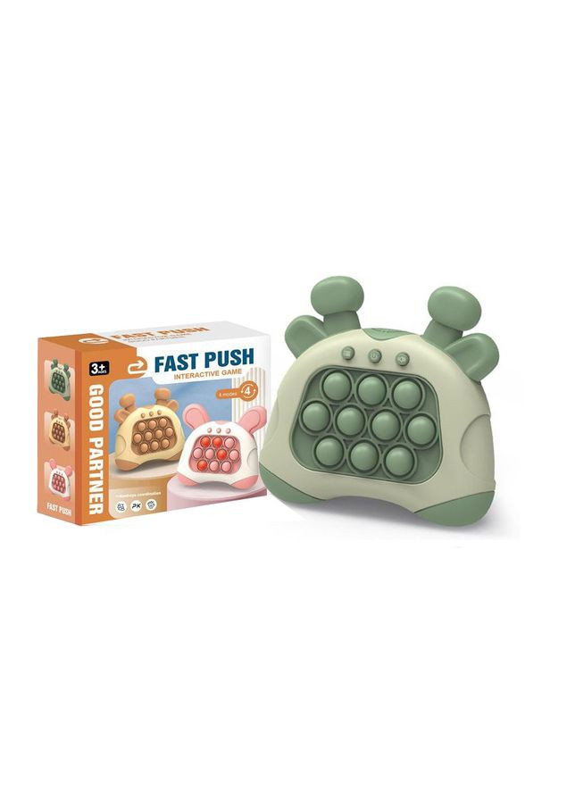 Електронна приставка консоль Quick Push Game приставка гри Pop It Антистрес-так струм іграшка 80 рівнів Deer No Brand (365721409)