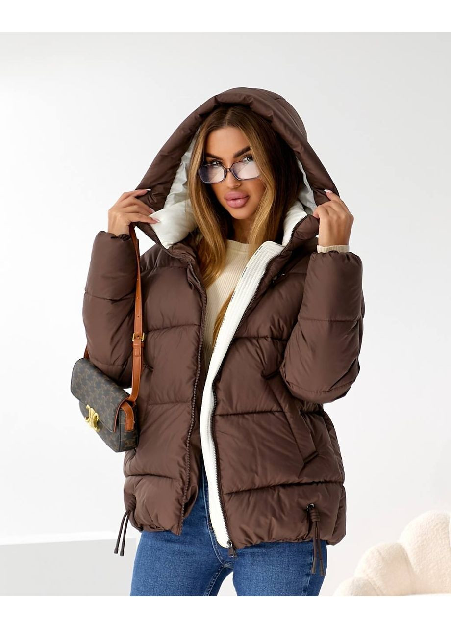 Кофейная демисезонная куртка N.Family