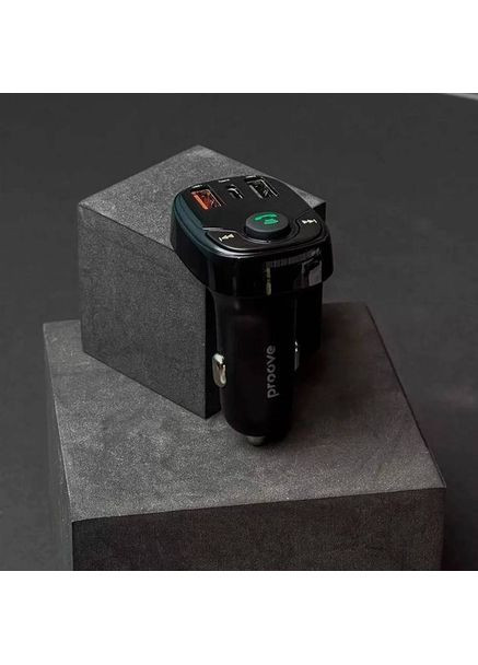 FM трансмиттер Power PD01 2USB+Type-C (44885black) Proove (316695875)