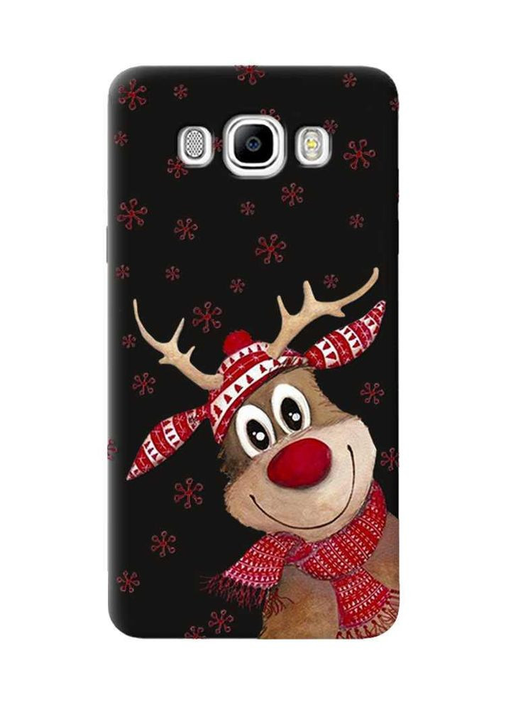 Матовий чорний чохол на Samsung Galaxy J7(2016) J710 Зимове оленятко (принт 149) Creative (362962538)