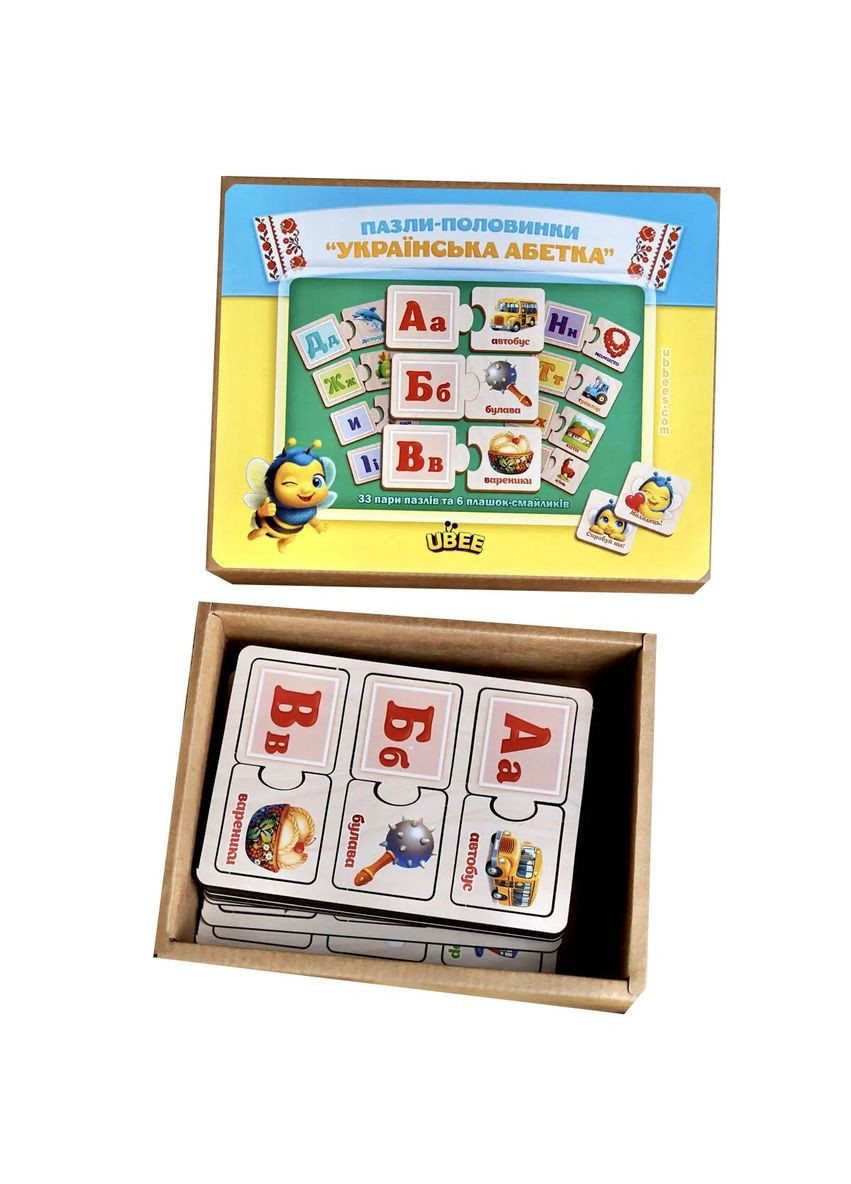 Деревʼяний розвиваючий пазл "Абетка" (укр) MIC (290251523)