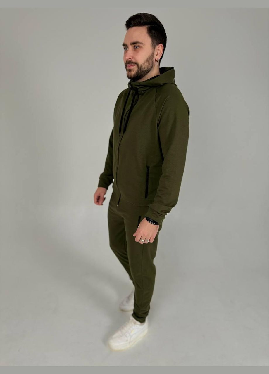 Чоловічий спортивний костюм база хакі No Brand (353849037)