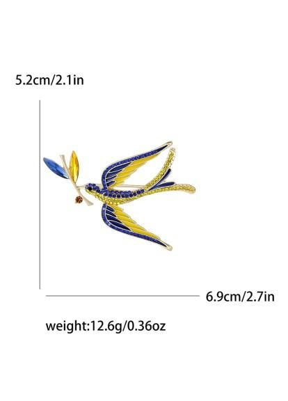 Брошь "Птица", брошка шпилька, символ Украины, патриотическая, желто-голубая No Brand (298690369)