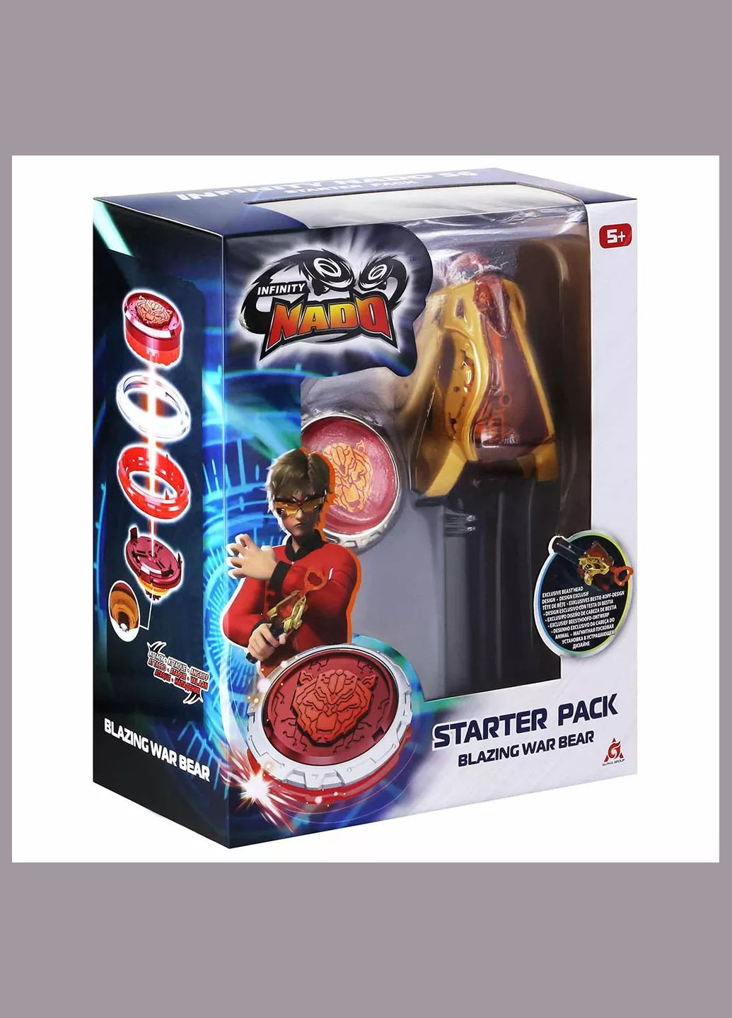 Волчок VI Starter Pack Горящий Боевой Медведь (EU654112) Infinity Nado (330057520)