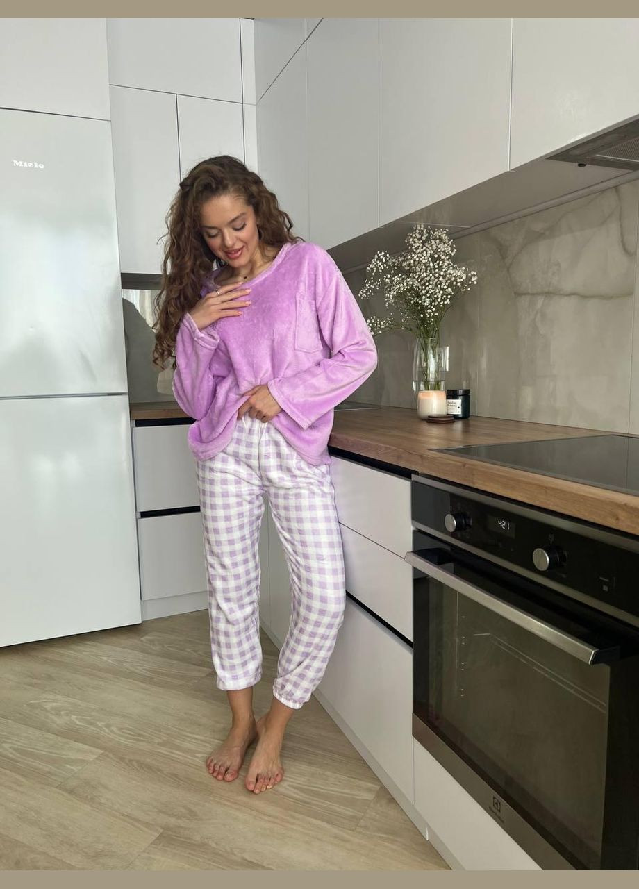 Фиолетовая зимняя пижама женская фиолетовая l (2530/2) GT