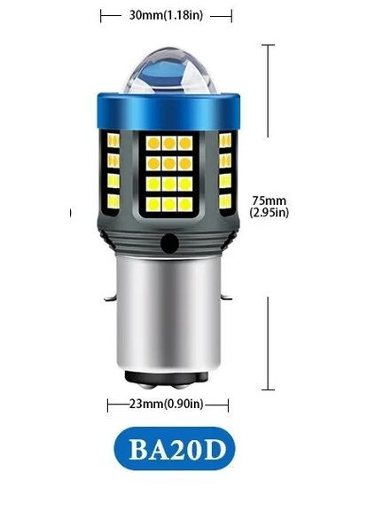 Светодиодная лампа H6 \ BA20D LED Білий / Жовтий 1500Lm 6000K Motoled (302241618)