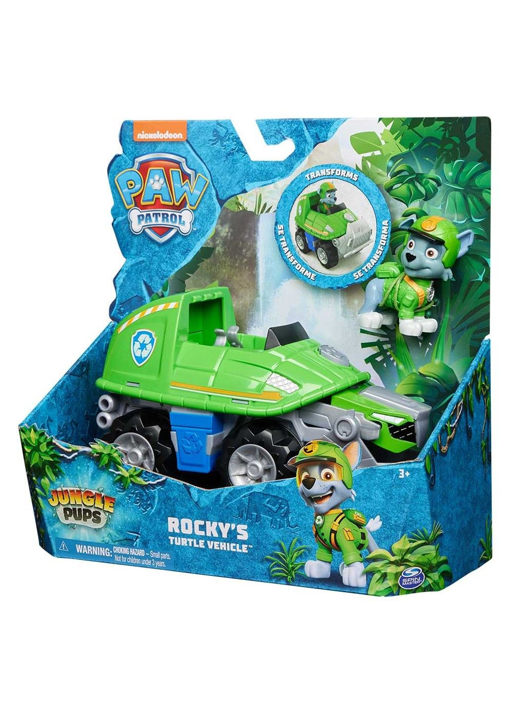 Щенок патруль: большой спасательный автомобиль-трансформер с водителем Рокки (серия Джунгли) Paw Patrol (331297116)