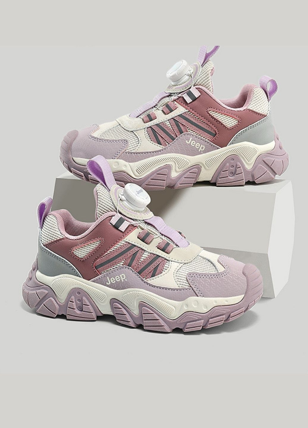 Сиреневые демисезонные кроссовки ортопедические для девочки Jeep
