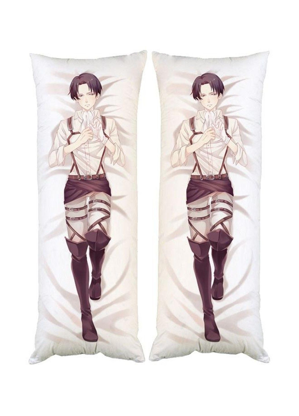 Подушка дакимакура Леви Аккерман Атака титанов декоративная ростовая подушка для обнимания двусторонняя No Brand (328314696)