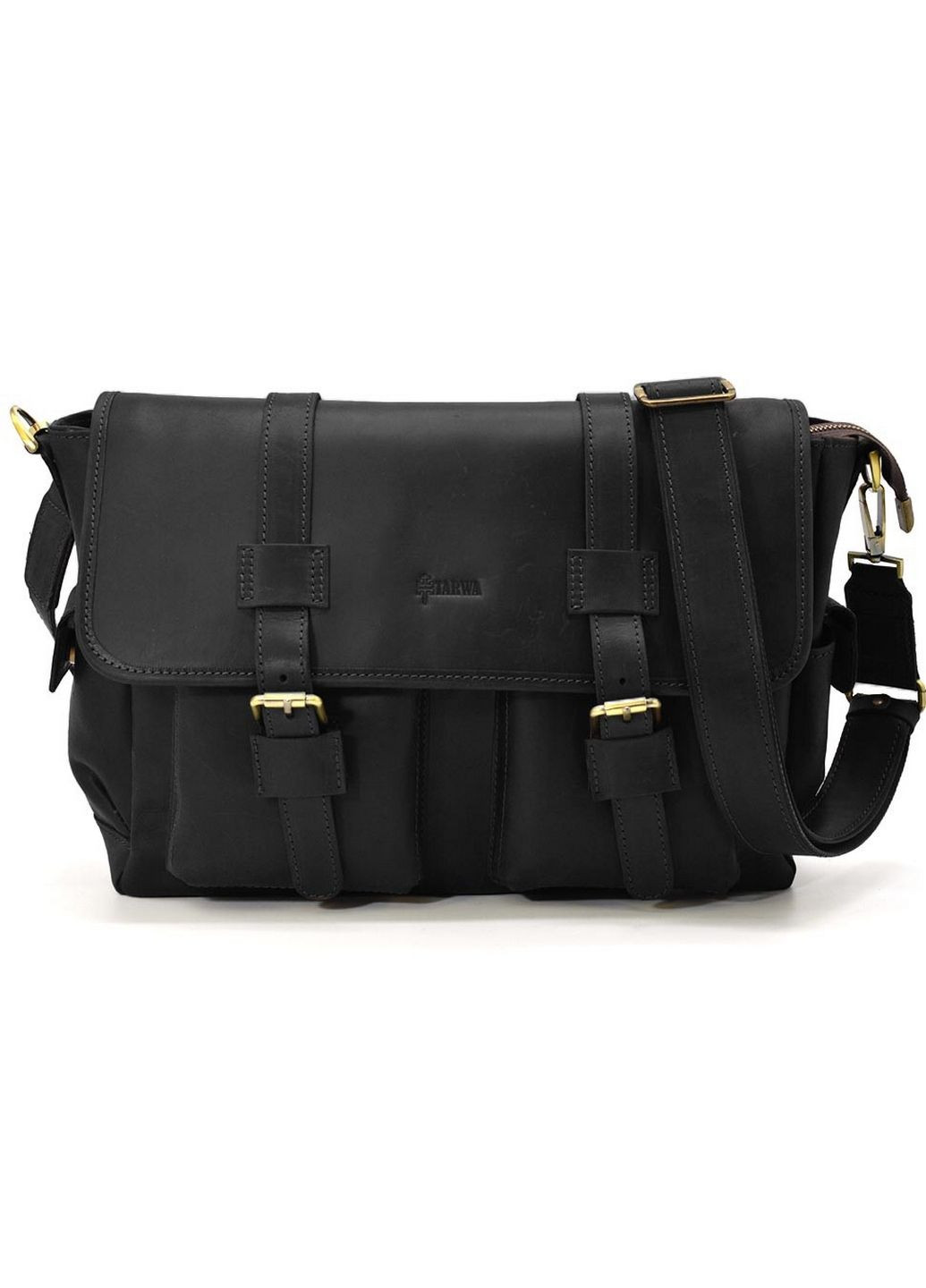 Чоловіча шкіряна сумка через плече 27х39х12 см TARWA (315873407)