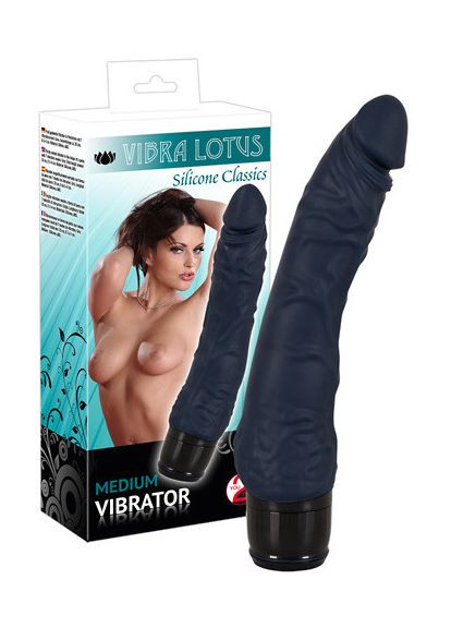 EXCLUSIVE! Слегка изогнутый вибратор VIBRA LOTUS серый No Brand (301909387)
