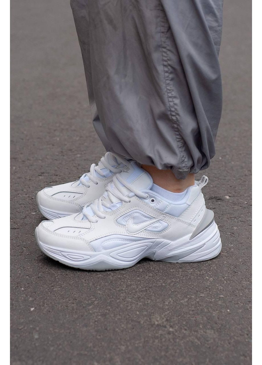 Білі Осінні кросівки чоловічі nike m2k tekno white big swoosh найк м2к текно No Brand