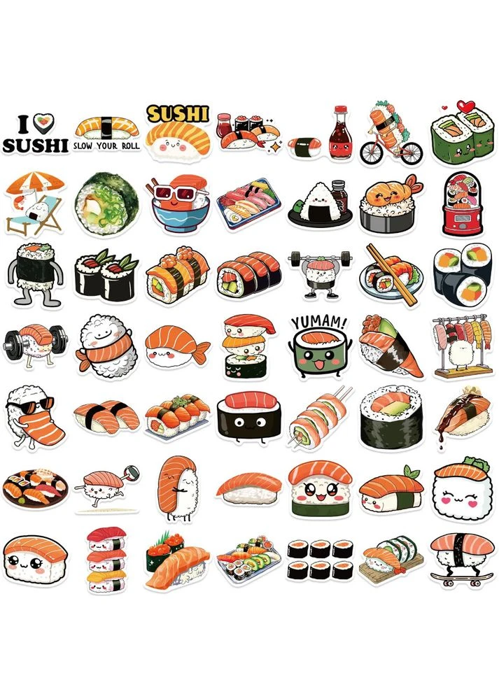 Стікерпак Sushi — 50 вінілових наліпок LTC ZY3348S (395873470)