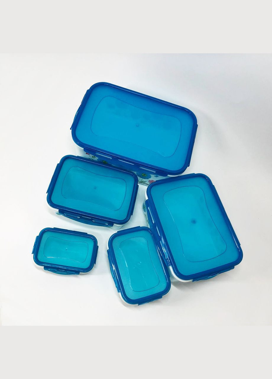 Набір контейнерів UN-1514 5шт. Колір: блакитний Unique (364664853)