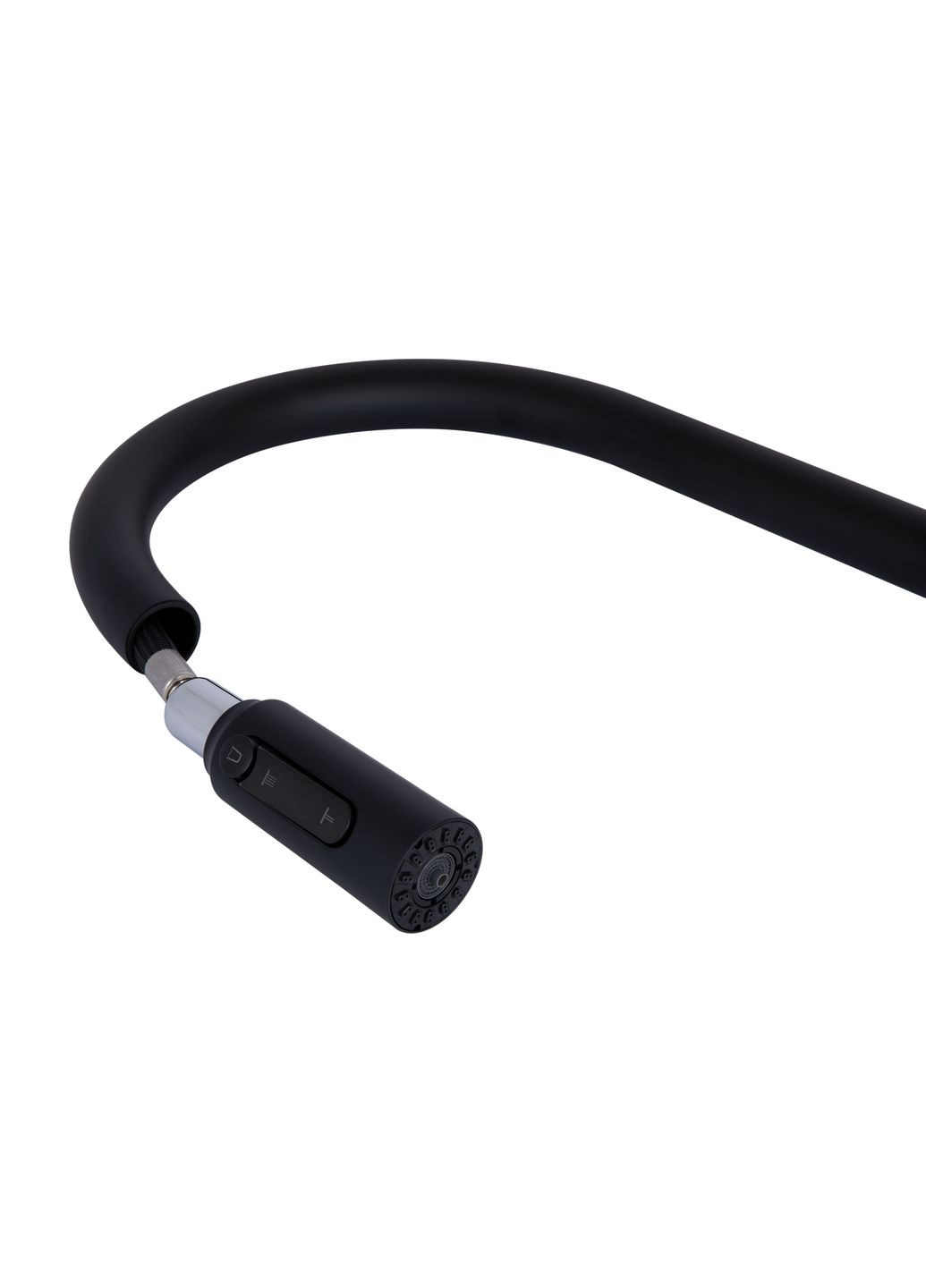 Змішувач для кухні Rozcesti з висувним виливом з підключенням для питної води QTROZ366BLM45940 Black Matt Qtap (322069711)