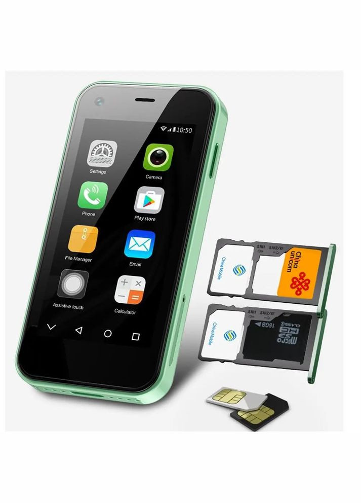 Маленький мобільний смартфон сенсорний Soyes XS 13 Зелений Home (288578988)