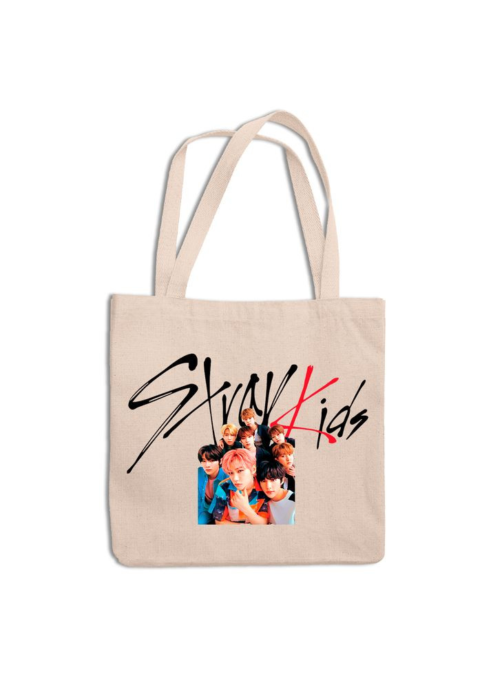 Еко-сумка повсякденна з принтом "Група Stray Kids. Фелікс, Чанбін, Лі Но, Хан, Сінмін, Айєн, Бан Чан" Кавун шопер (316137852)