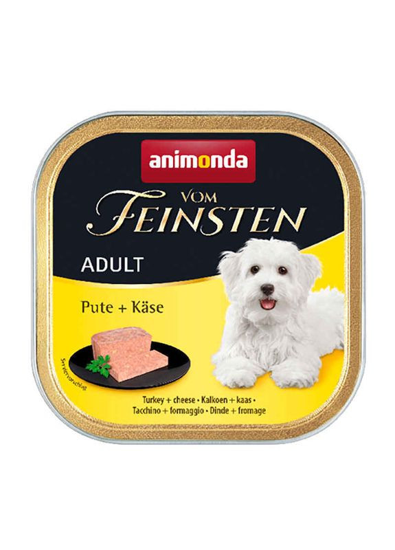 Вологий корм для собак Vom Feinsten Adult Turkey+Cheese 150г, з індичкою та сиром Animonda (292257176)