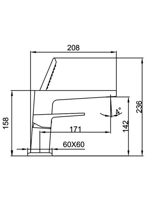 Змішувач для ванни на борт A1109, хром FAOP (371882331)