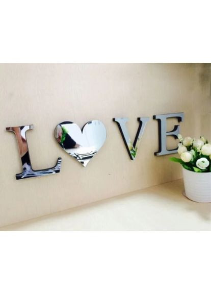 Зеркальные буквы BallenShiny Love, Home зеркальная наклейка Буквы 3D PTR No Brand (317764142)