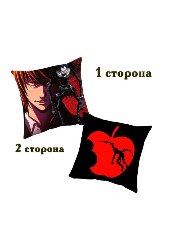 Подушка аниме Тетрадь смерти Рюк Кира Лайт двухсторонняя см (p0531) No Brand (327004422)