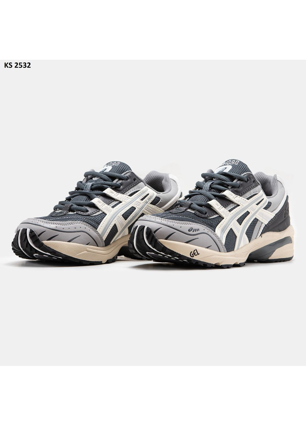 Сірі Осінні кросівки чоловічі asics gel-1090 gray асікс гель 1090 No Brand