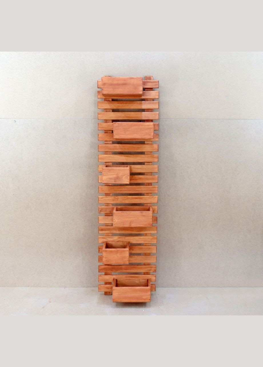 Полиця настінна для квітів з дерева Жуан шафран (ЦВС-002306) No Brand (328227245)