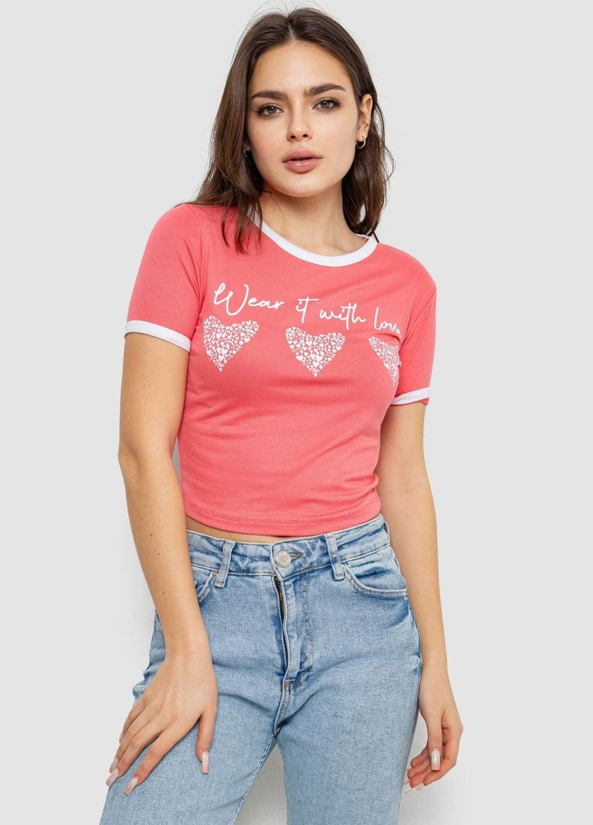 Футболка-топ жіноча з принтом Ager 244R504 - (319359453)