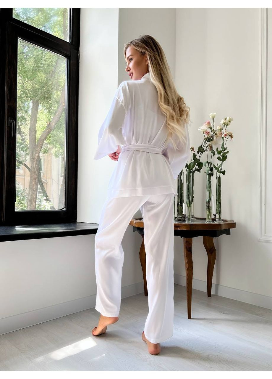 Женский костюм с кимоно белого цвета 36077 No Brand (370011972)