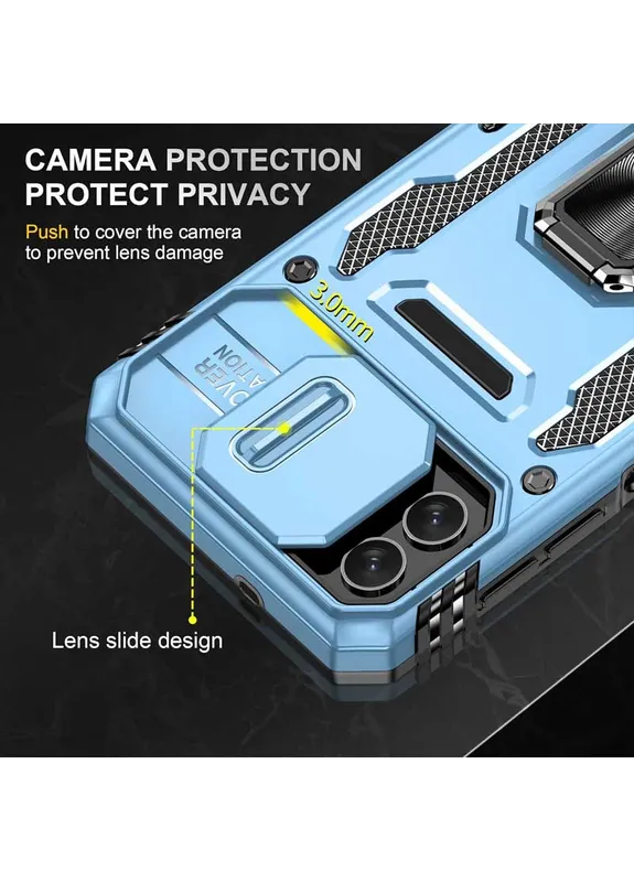 Ударопрочный чехол Camshield Army Ring для Samsung Galaxy A06 Голубой / Light Blue Epik (407837088)