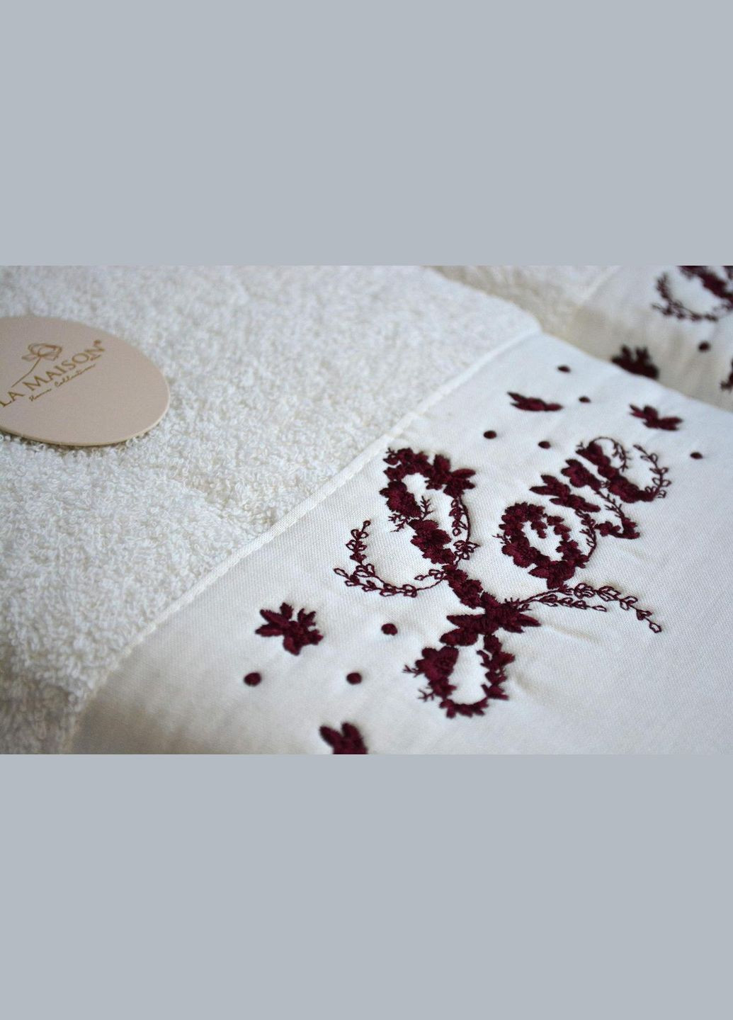 Подарочный набор полотенец La, 3 шт. с ароматом Reyna Maison белый